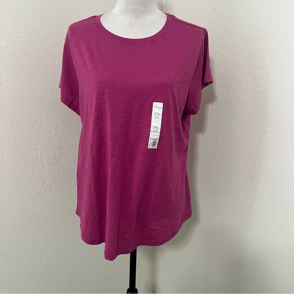 Sonoma Women The Everyday Crewneck Shirt Size XXL Magenta Casual NWT Athleisure - Picture 1 of 5